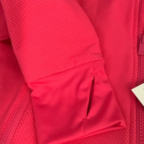 All in Motion Girls' Woven Fleece Jacket, Coral Pink, Size L - Picture 4 of 7